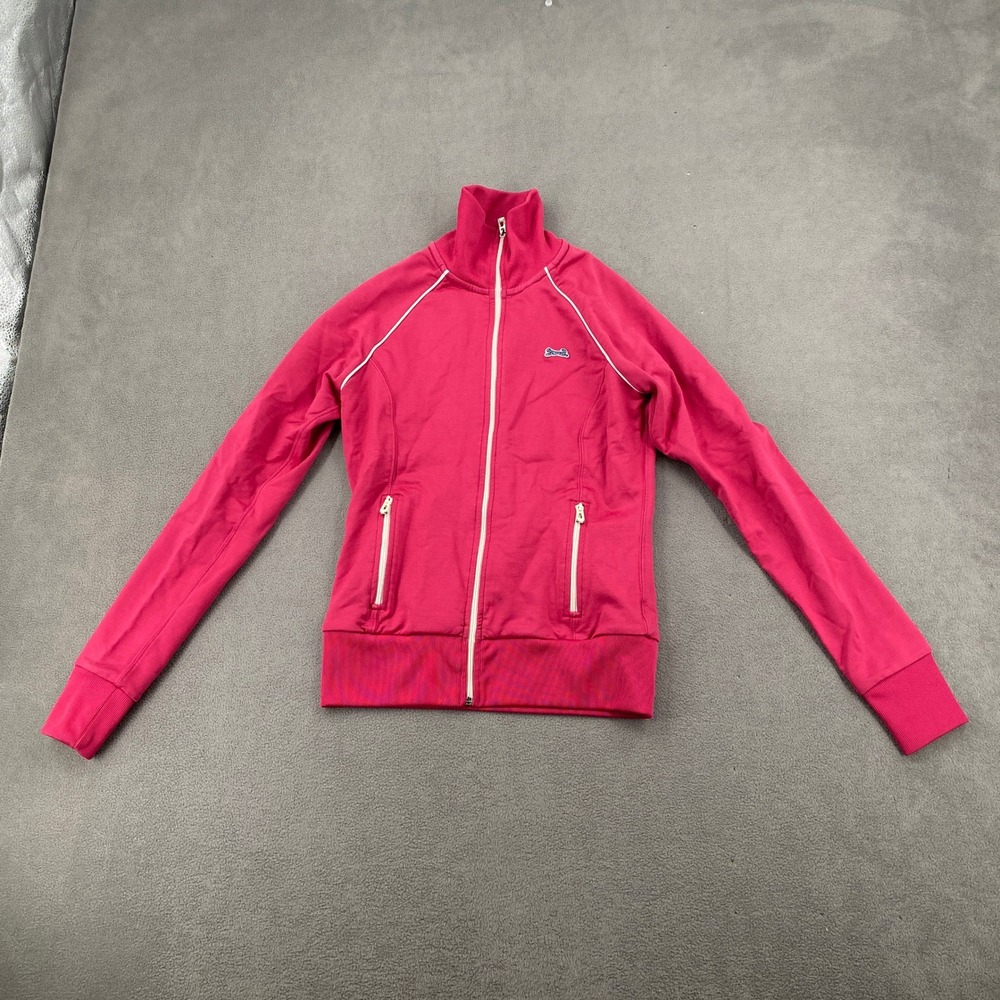 Vintage Le Tigre Pink Track Jacket Womens Small Full Zip Athletic Retro Y2K